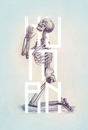 squelette à genoux human